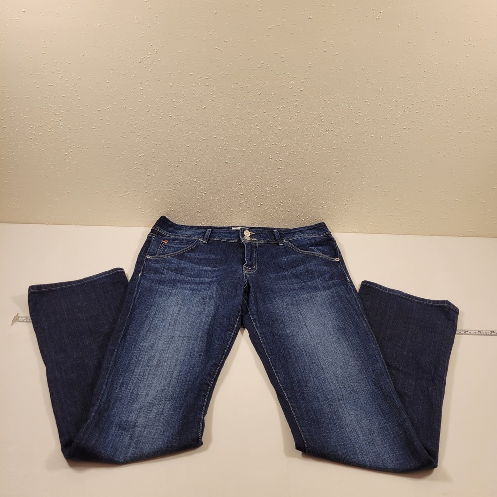 Hudson Bootcut Jeans Womens 31 Blue Excellent Stretch Flap Pocket USA Made 1175